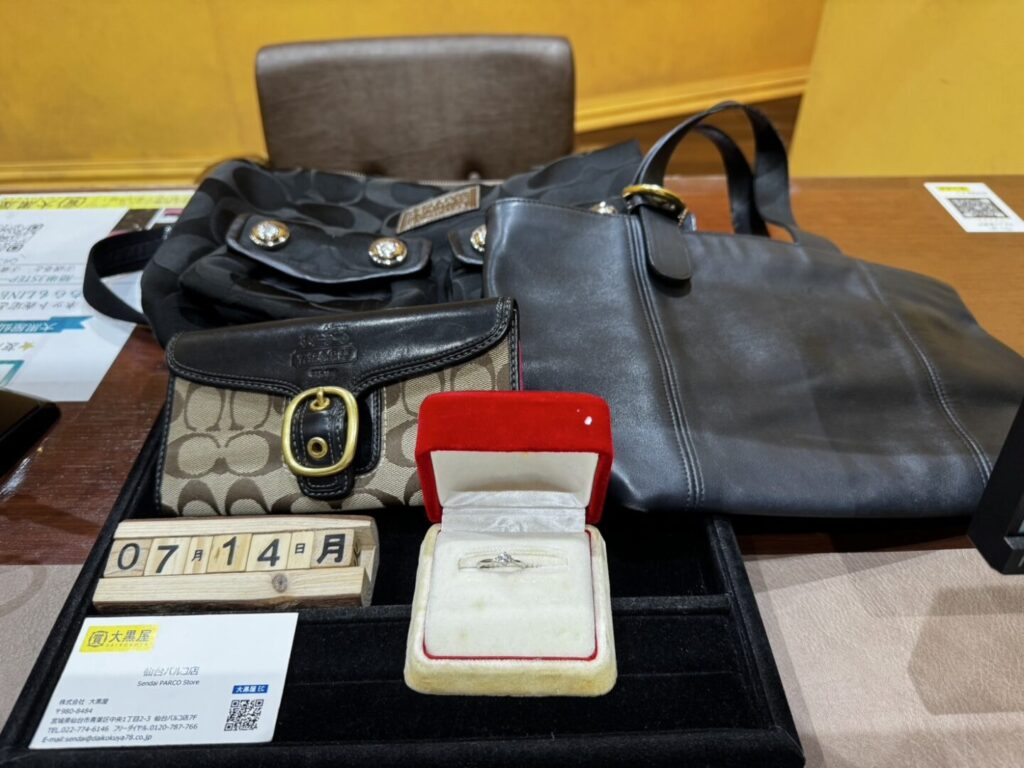 婚約指輪　PT900　D　ダイヤモンド　ﾘﾝｸﾞ　コーチ　買取　大黒屋　仙台PARCO